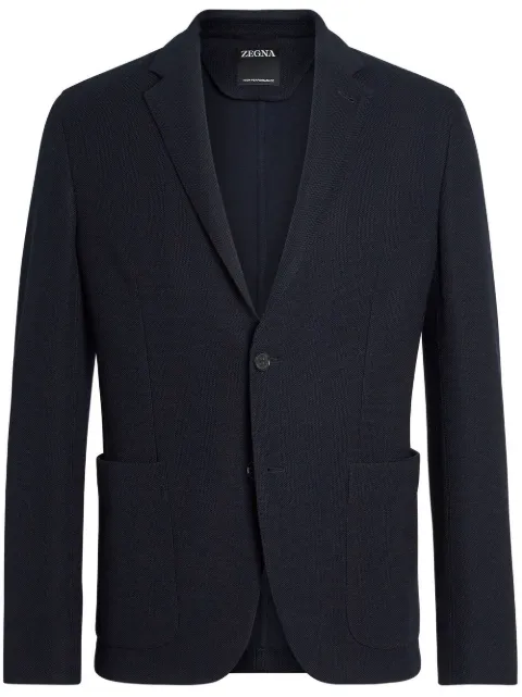 Zegna High Performance wool-cotton jacket Blue E7C60SYF