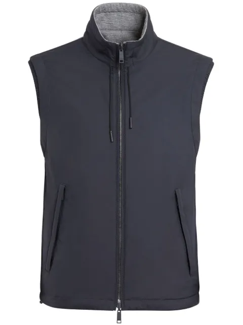 Zegna reversible zip-up vest Blue E7T337110B