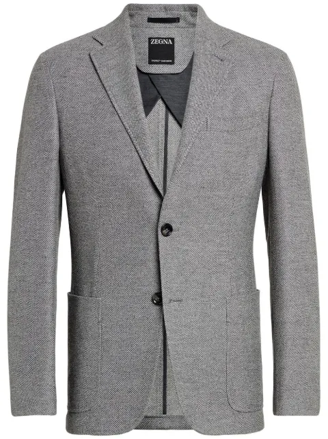 Zegna Trofeo single-breasted cashmere jacket Grey E7C24SDR