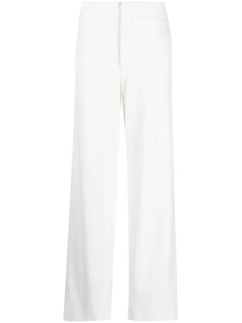 NELLS NELSON wide-leg knitted trousers White P4090