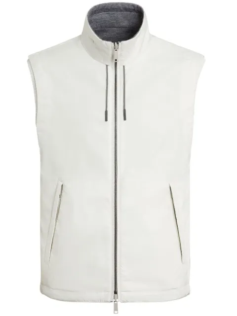 Zegna reversible zip-up vest White E7T337110B