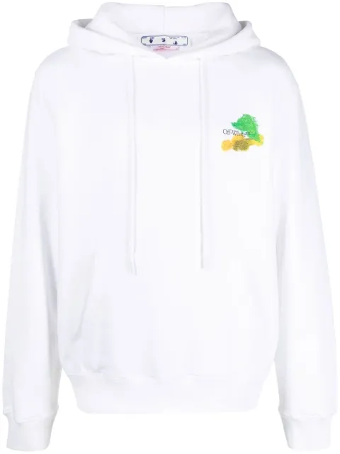 Off-White Arrows long-sleeve hoodie White OMBB097S23FLE0040184
