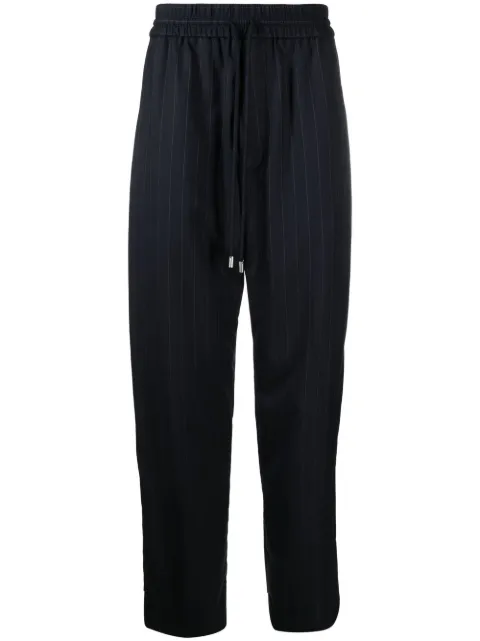 Lanvin pinstriped straight-leg trousers Blue RMTR00175425A22