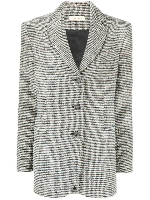 0711 houndstooth single-breasted blazer Multicolour 711DR118