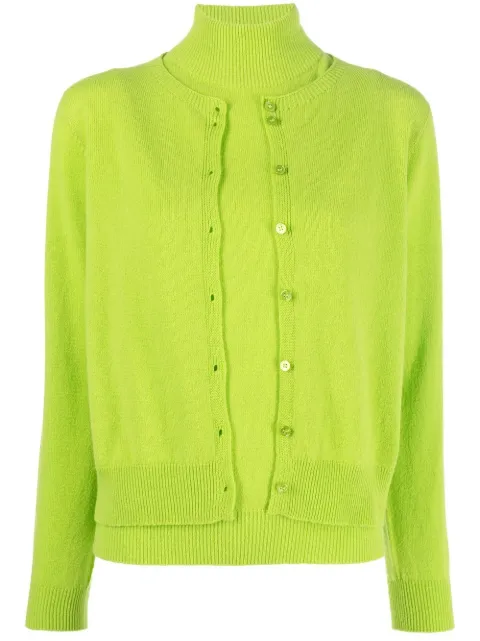 Vanisè button-up knitted cardigan set Green V10817CELINE