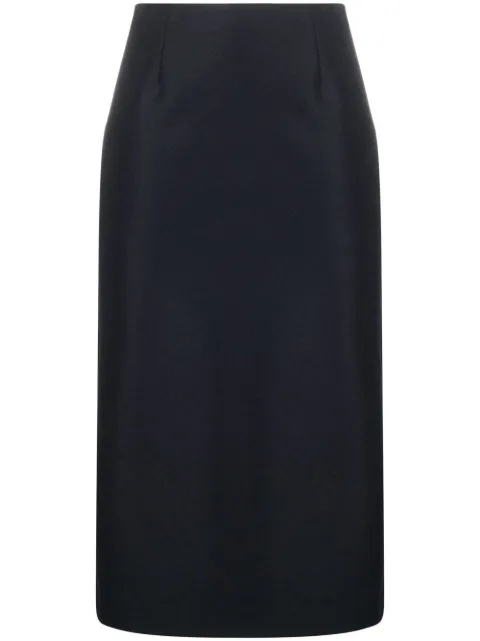 Maison Margiela A-line twill midi skirt Blue SI0MA0001S54881