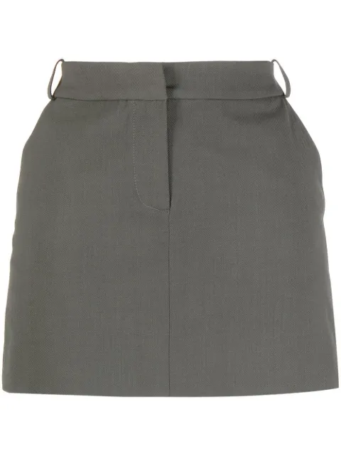 0711 wool-blend mini skirt Green 711DR110