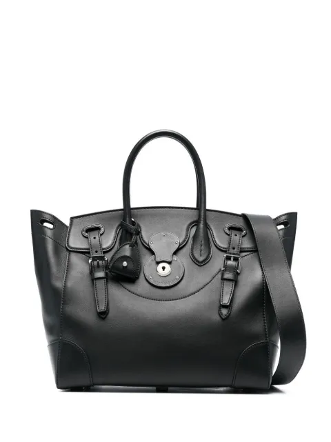 Ralph Lauren Collection embossed-logo detail tote bag Black 435189535001