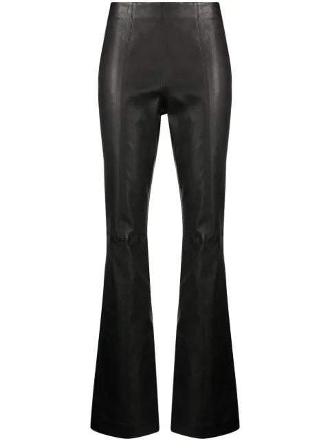 rag & bone mid-rise flared leather trousers Black WAW22H7017ST17