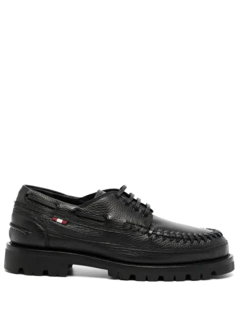 Bally leather ridged derby-shoes Black MSF049CE002