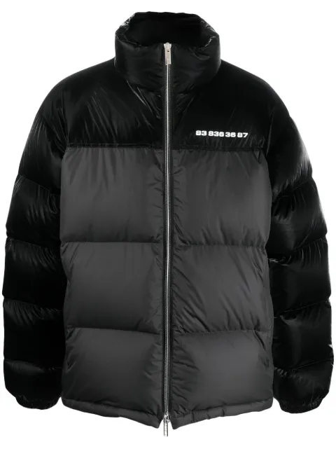 VTMNTS two-tone feather-down jacket Black VL14JA280B5061
