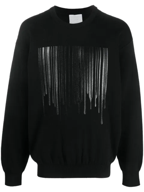VTMNTS logo-print knit sweater Black VL14KN450B5713