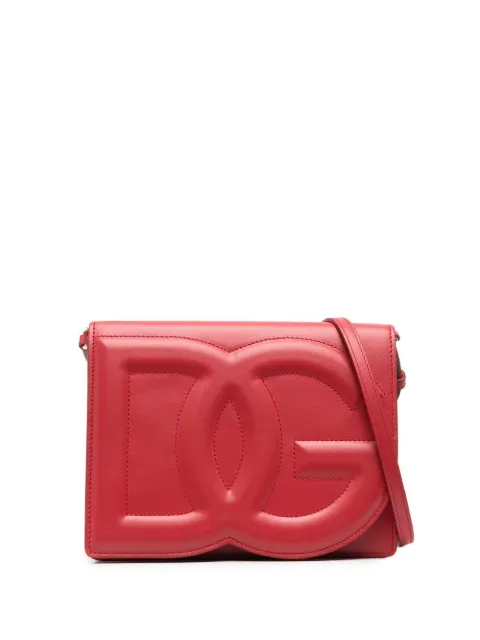 Dolce & Gabbana DG Logo leather cross body bag Red BB7287AW576