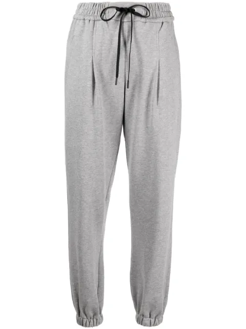3.1 Phillip Lim mélange-effect drawstring track pants Grey P2115051UFT