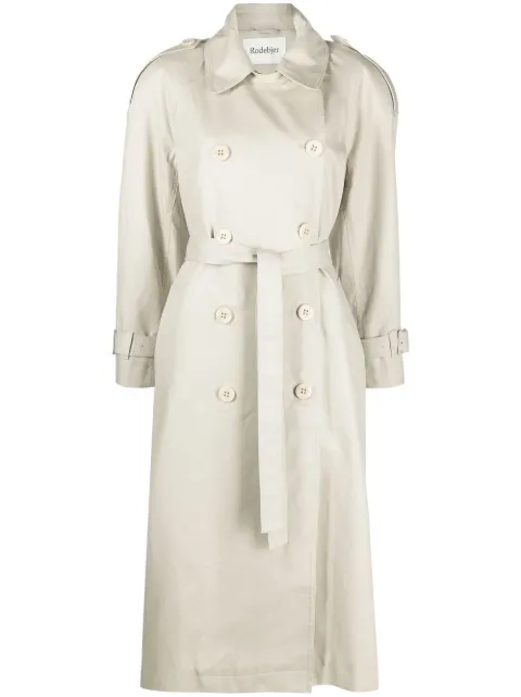 Rodebjer Lois double-breasted trench coat Neutrals 2110233