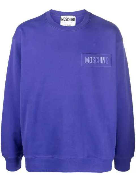 Moschino logo-patch sweatshirt Blue A17095228