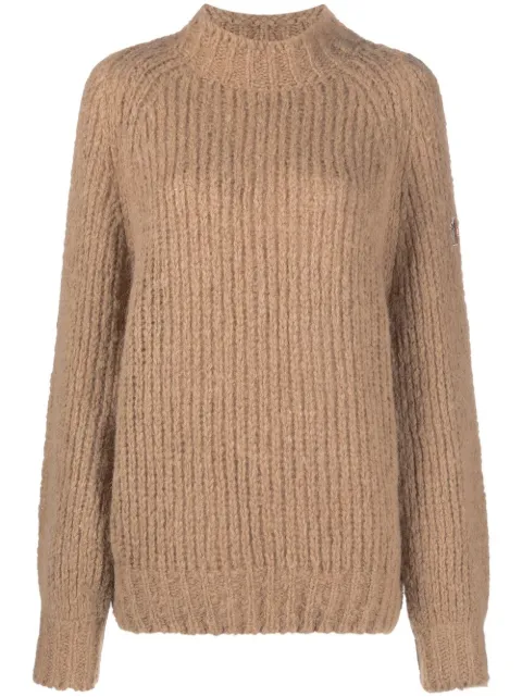 Moncler Grenoble open-knit wool jumper Brown H20989C00002M2306