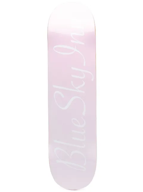 BLUE SKY INN logo-print skate deck Neutrals SKATEBOARD