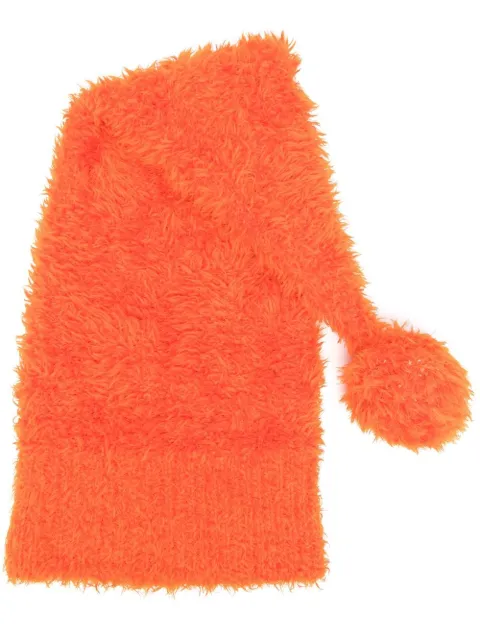 Moschino Pre-Owned 2000s fur-effect pompom beanie Orange MOS250LO