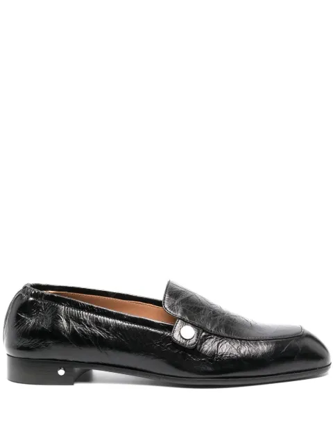 Laurence Dacade creased leather loafers Black ANGELA