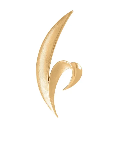 Susan Caplan Vintage 1950s Trifari leaf brooch Gold PN009194