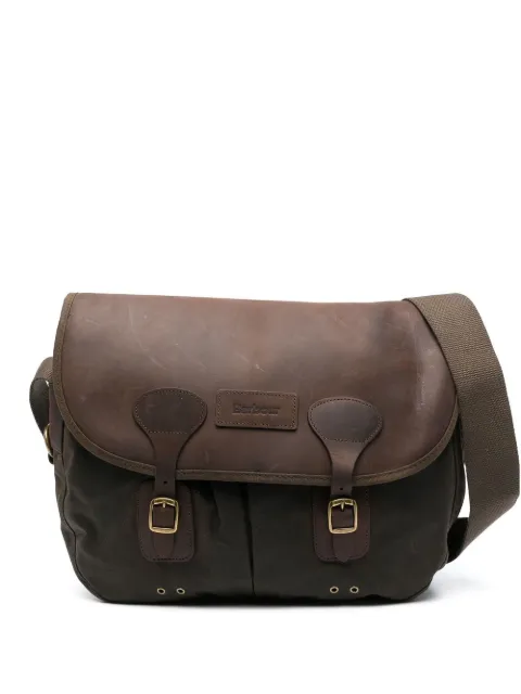 Barbour leather messenger bag Green UBA0003OL71