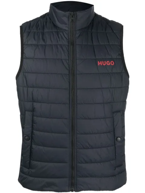 HUGO logo-printed padded gilet Blue 5046874210239121