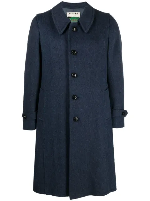 A.N.G.E.L.O. Vintage Cult 1970s buttoned wool coat Blue ANG350TN