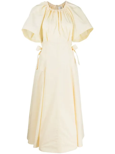 3.1 Phillip Lim ruched short-sleeved midi dress Neutrals E2329889LCE