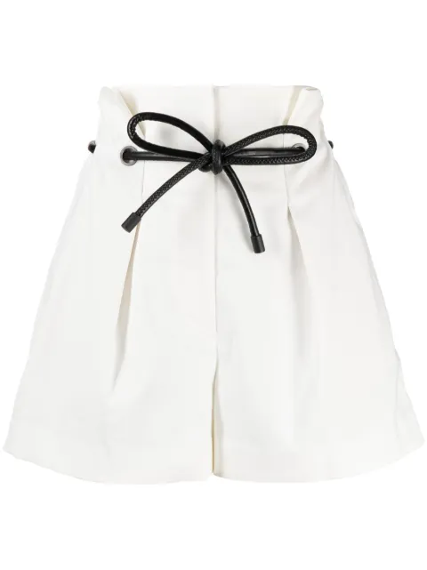 3.1 Phillip Lim high-waisted drawstring short shorts White E2015351CNS