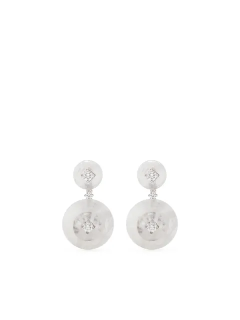 Fernando Jorge 18kt white gold Signal diamond and moonstone earrings Silver 53210230610046