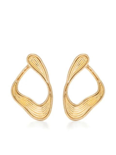 Fernando Jorge 18kt yellow gold Stream Lines hoop earrings Gold 43201150200000