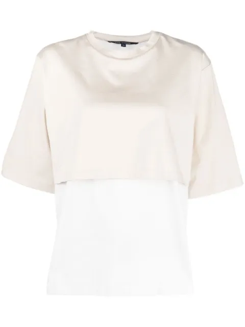 Sofie D'hoore crew neck short-sleeved layered T-shirt Neutrals TRIPJELIBI
