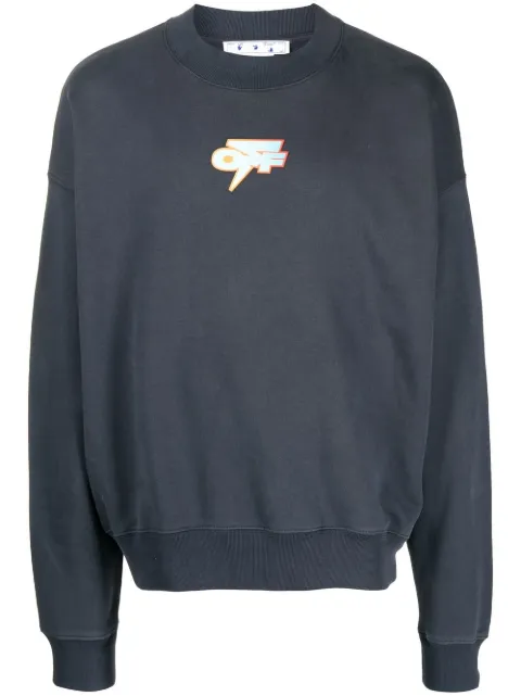 Off-White Degrade Thund crewneck sweatshirt Grey OMBA054F22FLE0034641