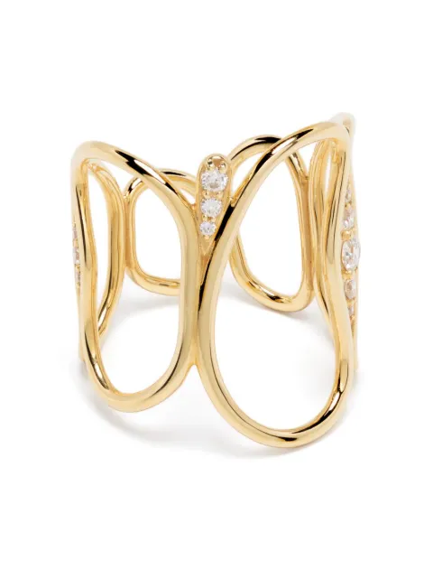 Fernando Jorge 18kt yellow gold Fluid Chain diamond ring Gold 41200320210000