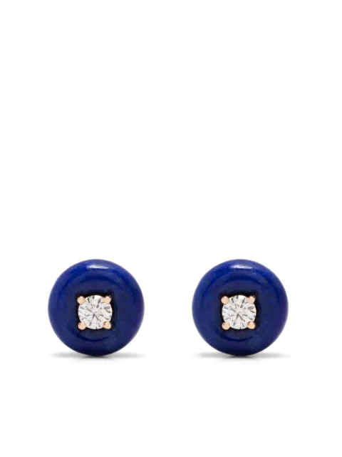 Fernando Jorge 18kt rose gold Orbit Medium diamond and lapis lazuli studs Gold 53210290410031