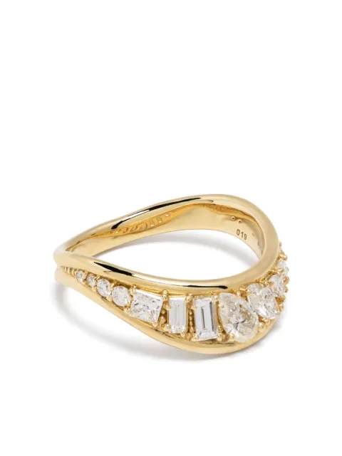 Fernando Jorge 18kt yellow gold Stream Wave diamond ring Gold 41201060210000