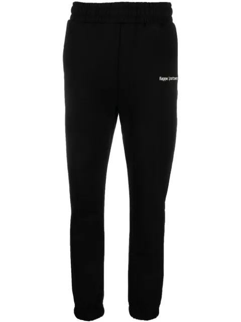 Kappa logo-print track pants Black 371976W