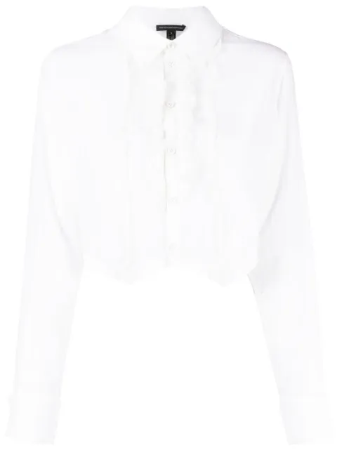 Kiki de Montparnasse ruffled tuxedo shirt White C002TP031