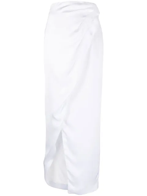 Genny high-waist straight skirt White 74AAE320N0071