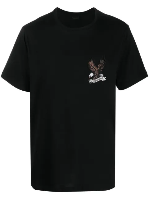 Billionaire crest-logo crew-neck T-shirt Black RABCMTK6004BTE014N
