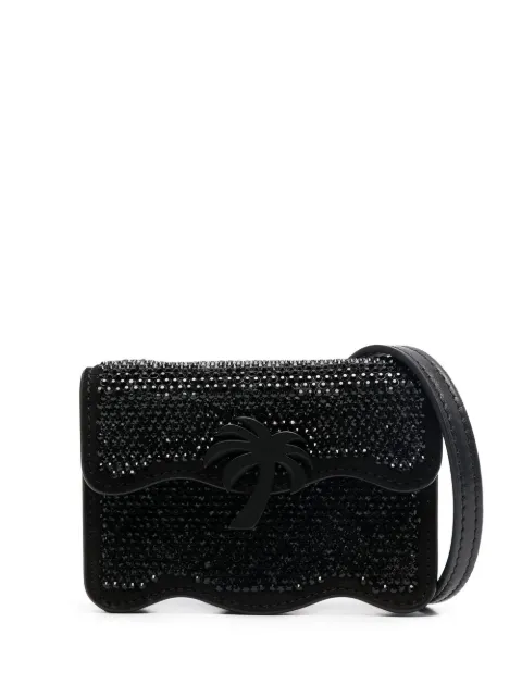 Palm Angels Palm Beach Micro Party crossbody bag Black PWNX001S23LEA0031072