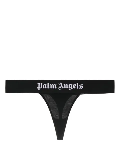 Palm Angels logo-band thong Black PWUF001C99FAB0011001