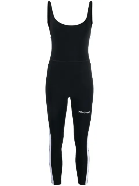 Palm Angels logo-print training jumpsuit Black PWVP002C99FAB0011001