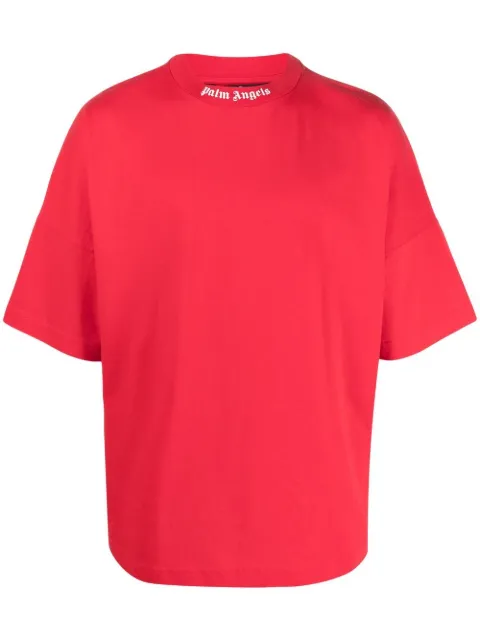 Palm Angels logo-print T-shirt Red PMAA002C99JER001