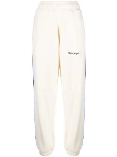 Palm Angels logo-print track pants Neutrals PWCH006C99FLE0020410