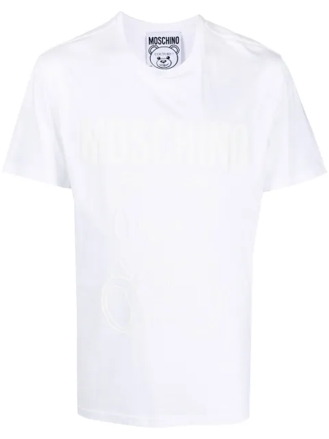 Moschino logo-print cotton T-Shirt White V07302041