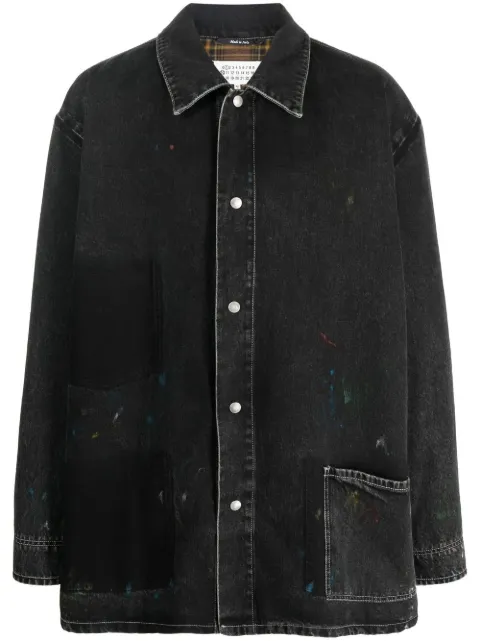 Maison Margiela single-breasted denim coat Black S51AM0477S30842