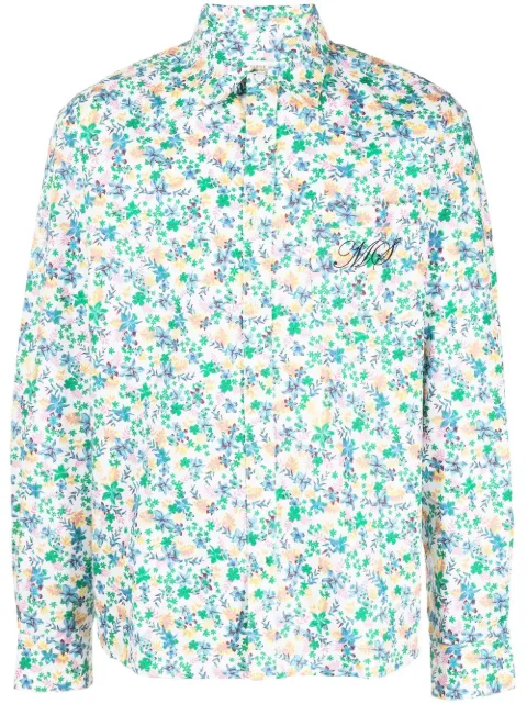 Marine Serre floral-print shirt Multicolour T003FW22XUWOTCO0001