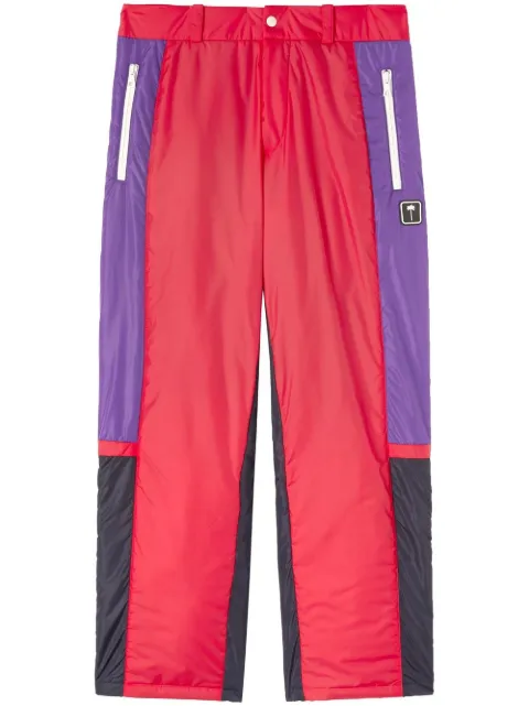 Palm Angels Thunderbolt colour-block ski trousers Red PWKR001S23FAB0013245